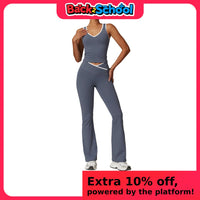 Yoga Workout Set High Waist Leggings Sports Bra